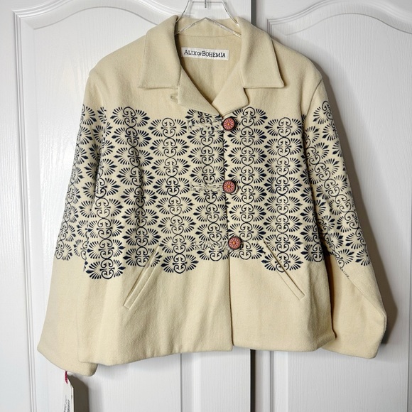 NWT Alix of Bohemia Western Lapis Trellis Jacket Size Large - Picture 5 of 16